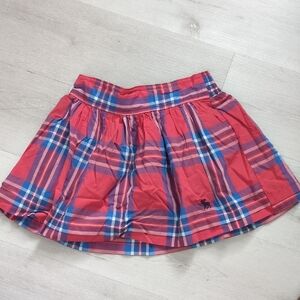 Abercrombie Plaid Red and Blue Skirt
